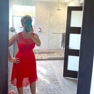 NWT BCBG size 6/8 Miranda orange dress.  Gorgeous.  super comfortable